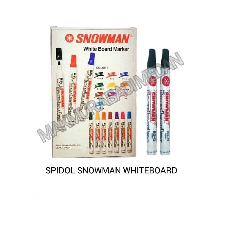 

ART U84A Spidol Snowman Whiteboard Hitam BG12 per LusinSpidol Papan TulisSpidol WhiteboardBoard Marker bisa dihapus
