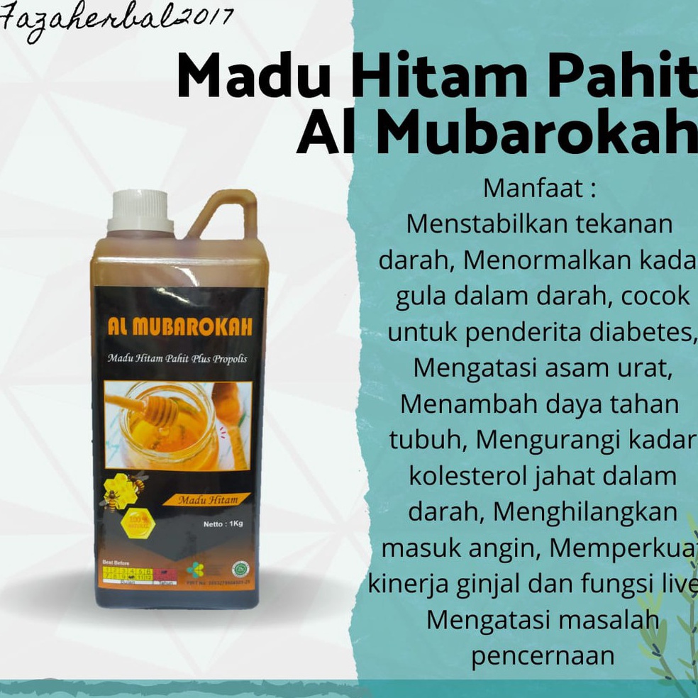 

Harga Bersaing Madu Hitam Pahit Al Mubarokah Kemasan 1 Kg