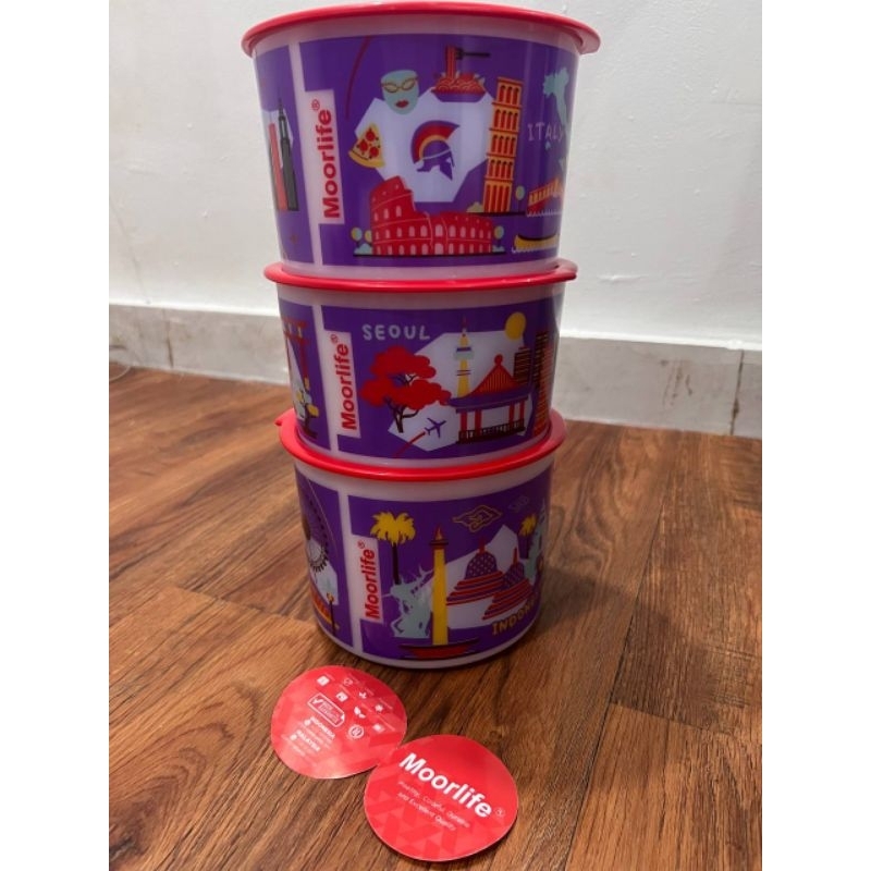 Ready toples moorlife 1 set dpt 3 ukuran Terdiri dari ukuran : 1.3liter 1 pcs, 1.6liter 1 pcs, 1,9 l