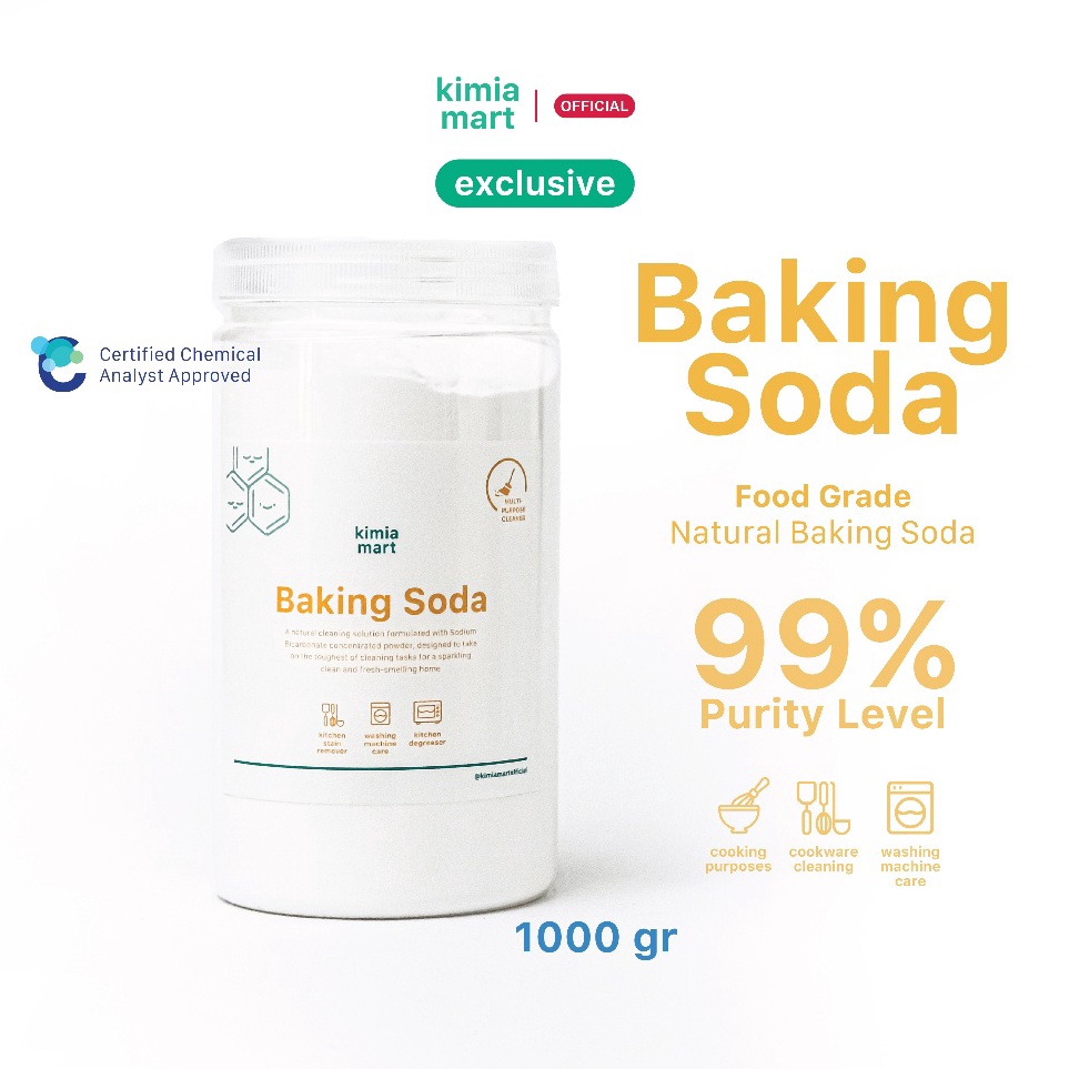 

New Trend Kimiamart Baking Soda Sodium Bicarbonate Food Grade Soda Kue 1 gr