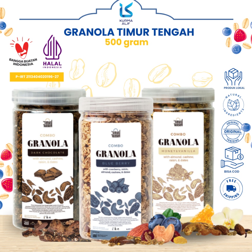 

Sale Granola Timur Tengah 5 gr Sereal Sarapan Sehat Oatmeal With Almond and Mete