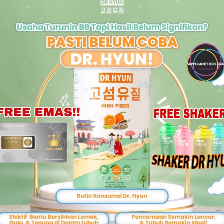 

Super Laris FREE GOLD DR HYUN Fiber Minuman Serat Korea Rasa Jeju Orange Slimming Diet Sugar Free HALAL BPOM