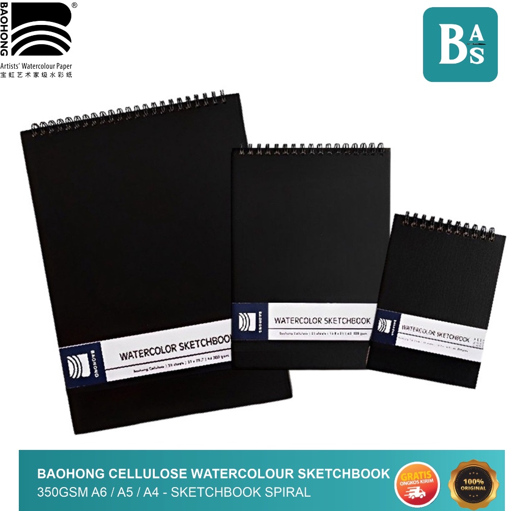 

ART R78V Alat Tulis Buku Gambar Sketsa Watercolour Sketchbook Baohong Cellulose 35gsm A6 A5 A4 Sketchbook Spiral By Bali Artemedia