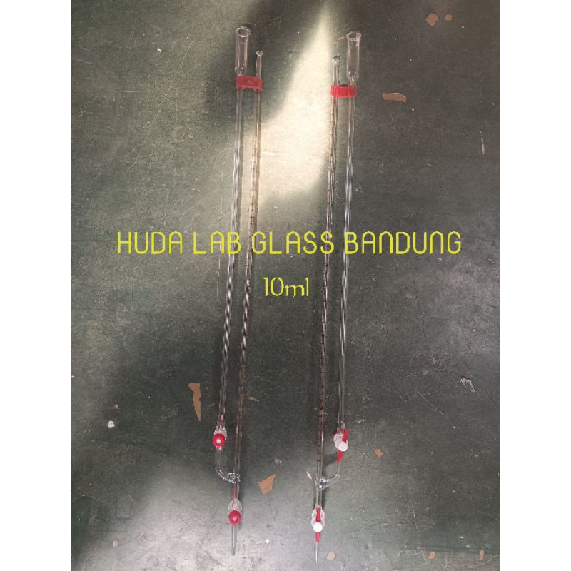 micro buret 10ml pyrex kran teplon