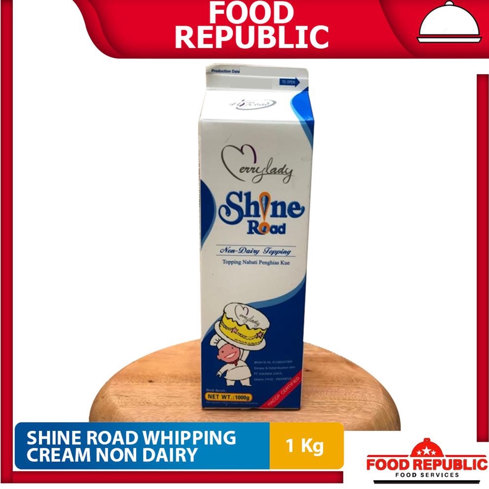 

Big Sale SHINE ROAD NON DAIRY WHIPPING CREAM 1 LTR TOPPING NABATI HALAL