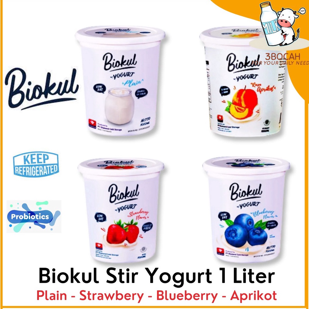 

Cuma disini Biokul Stir Yogurt Plain Blueberry Strawberry 1 ml 1L dari Diamond