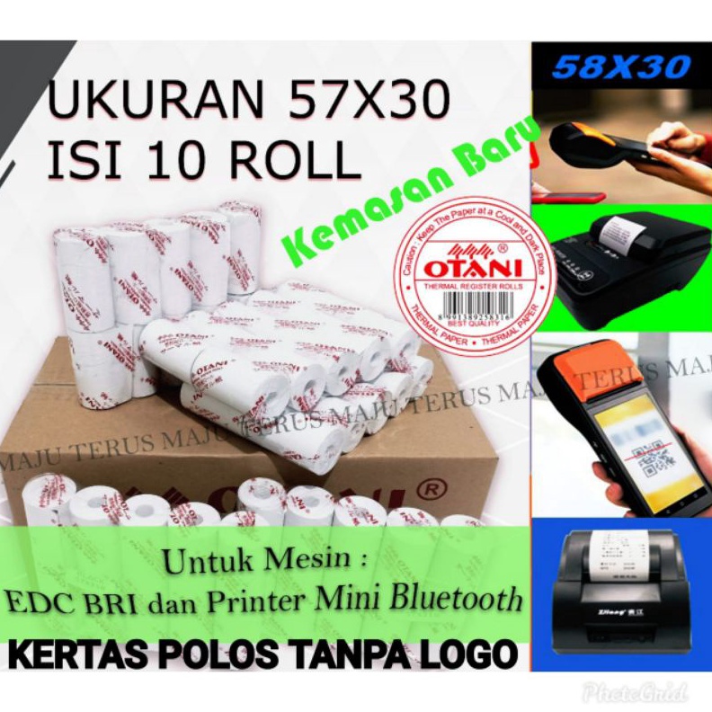 

ART X63Y Kertas Struk Thermal Semua EDC Printer Mini Bluetooth 57x3 CORELESS isi 1roll