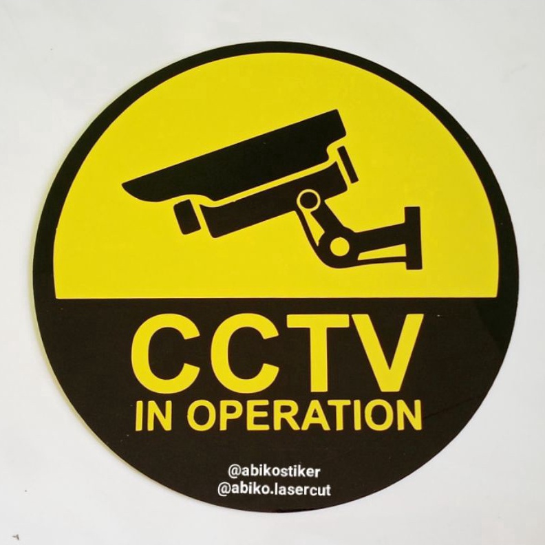 

ART F32O cctv in operation sign board Acrylic sign akrilik