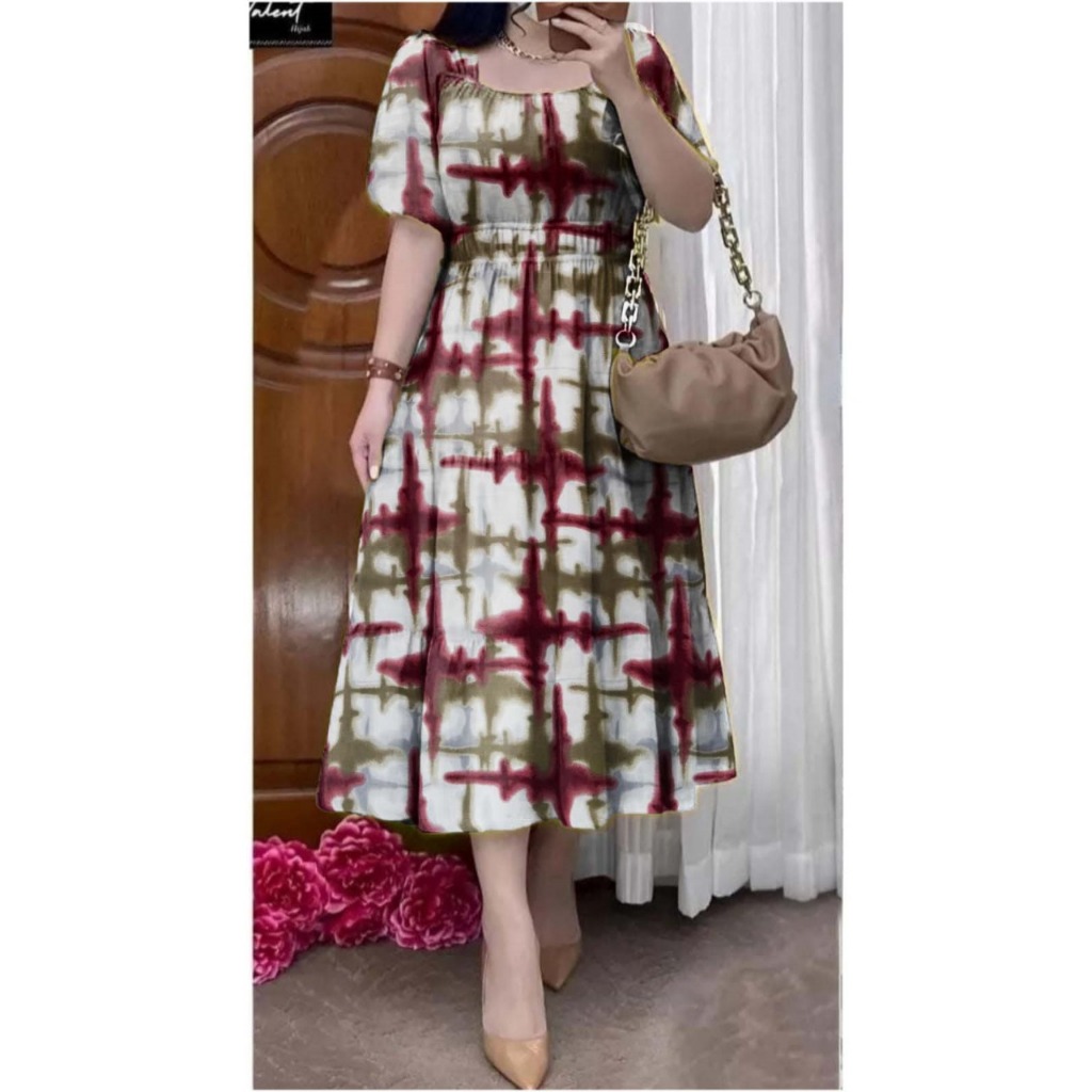 DASTER KERUT DADA TERATAI | DRESS CANDA BUSUI