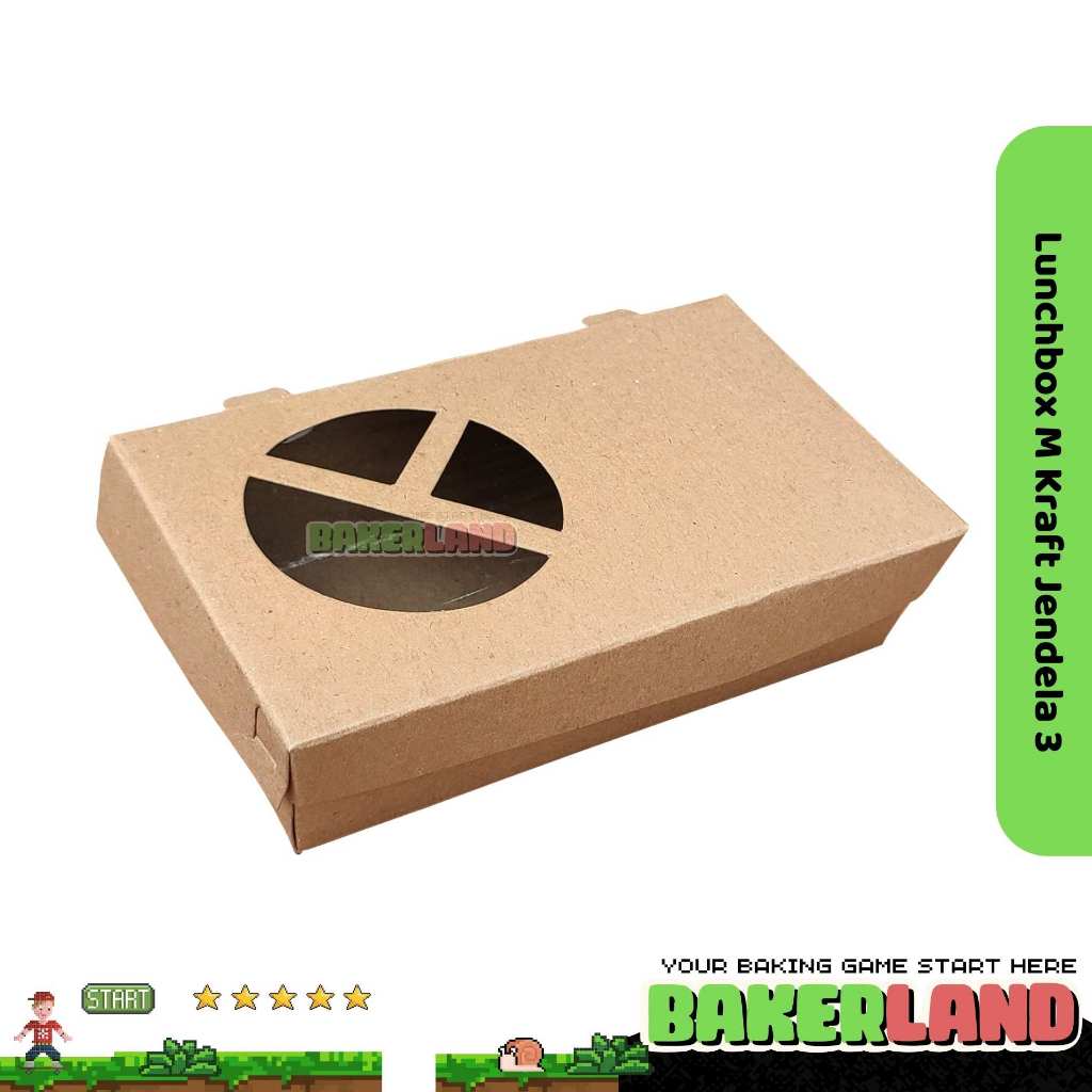 Lunch Box Jendela / Lunch Box Paper / Lunch Box Window / Paper Lunch Box / Box Nasi / Lunch Box Kraf