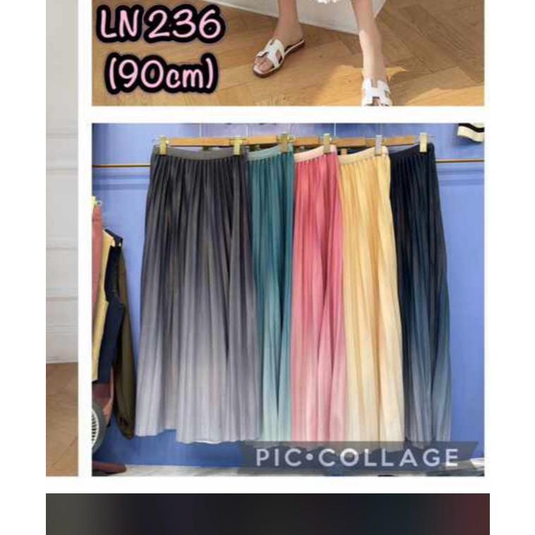 Rok Plisket Shimer Gradasi Import + Skirt Premium + Rok plisket ombre +Rok ombre import premium + pl