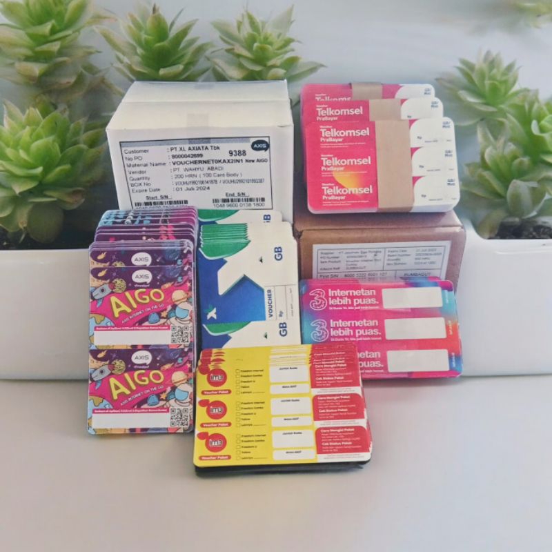 Voucher kosong All provider Bahan inject (Nasional)