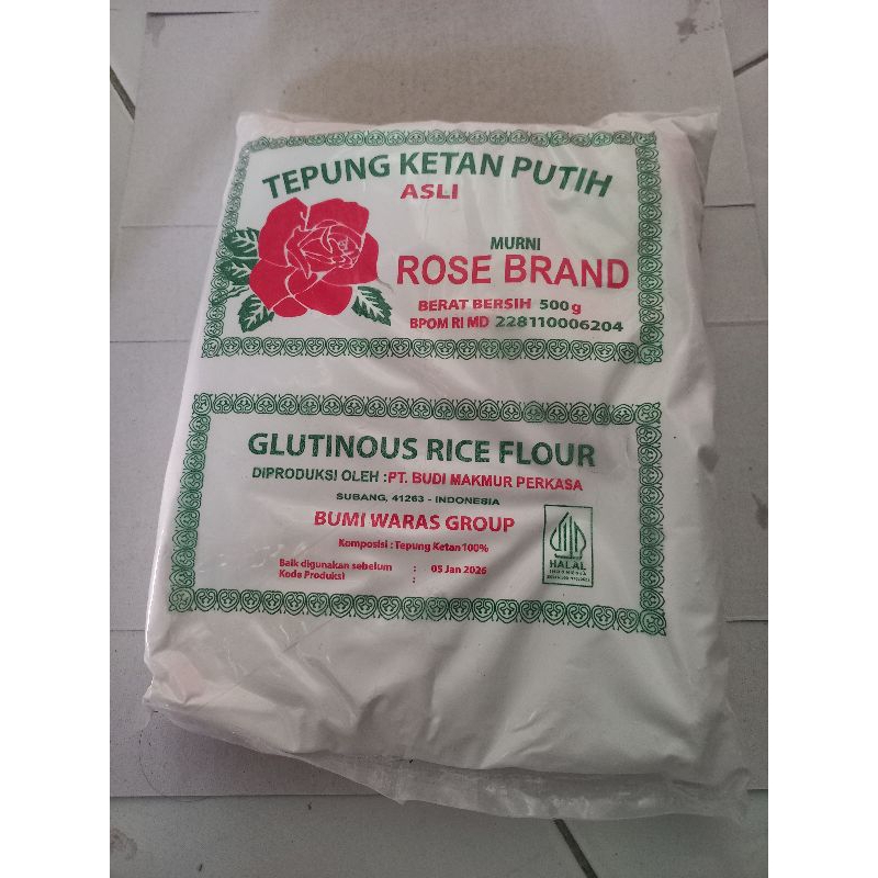 

Tepung Ketan Putih Rose Brand