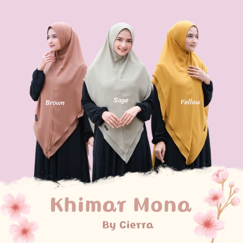 Khimar Mona Cierra Hijab Syar'i Berbahan Baby Doll