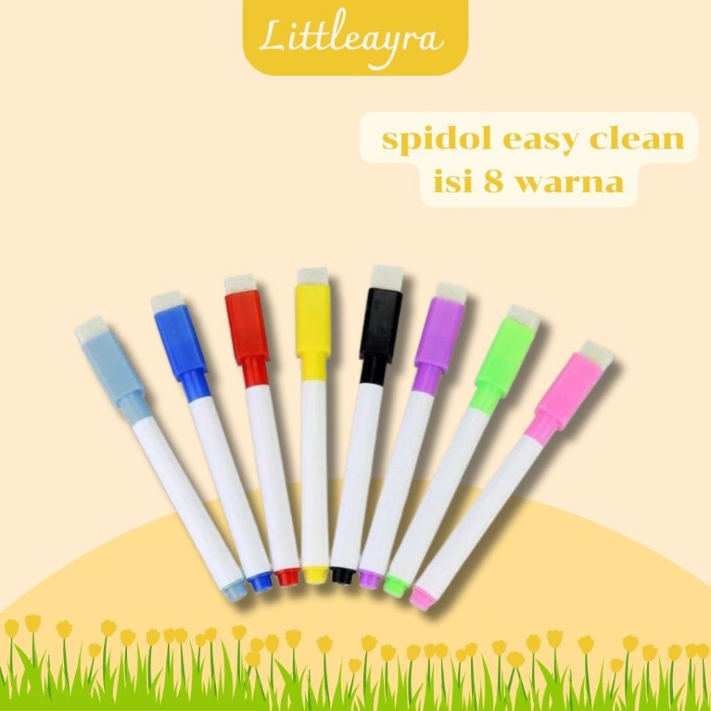 

Spidol Easy Clean / 8 warna