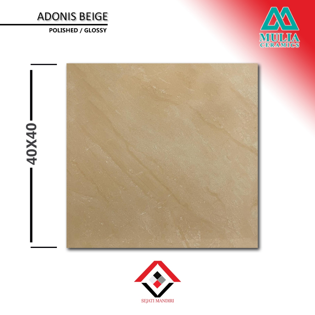 keramik 40x40 - motif marmer - mulia adonis beige
