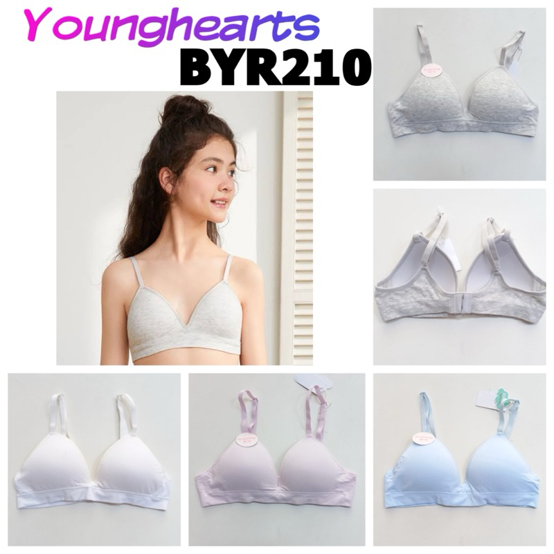 BYR210 miniset anak remaja young hearts step 3 training bra kaos modal dengan kaitl 34A 36A