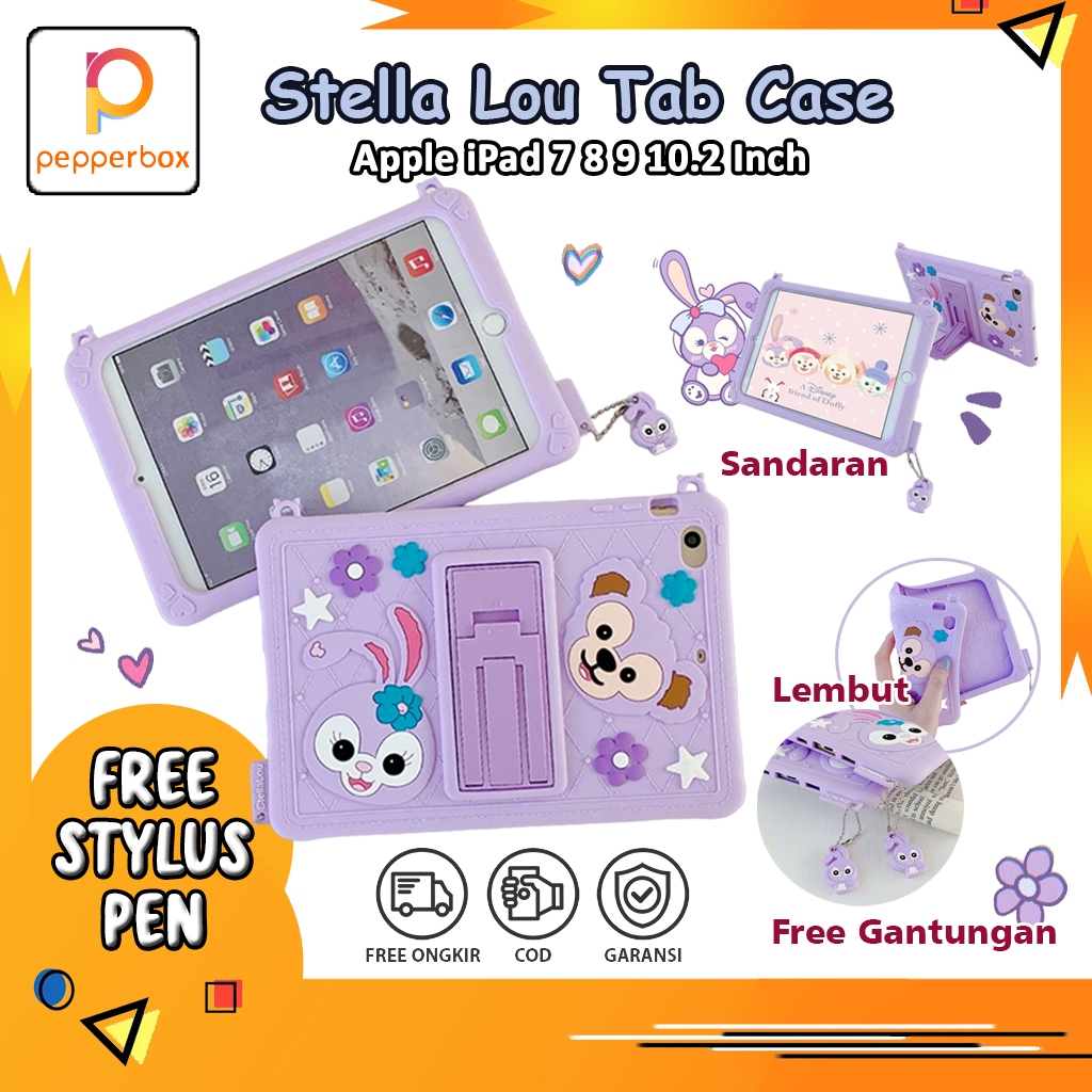 Casing iPad Gen Generasi 7 8 9 10,2 Inch 2019 2020 2021 Soft Case Anak Dewasa Casing Stella Lou Cove