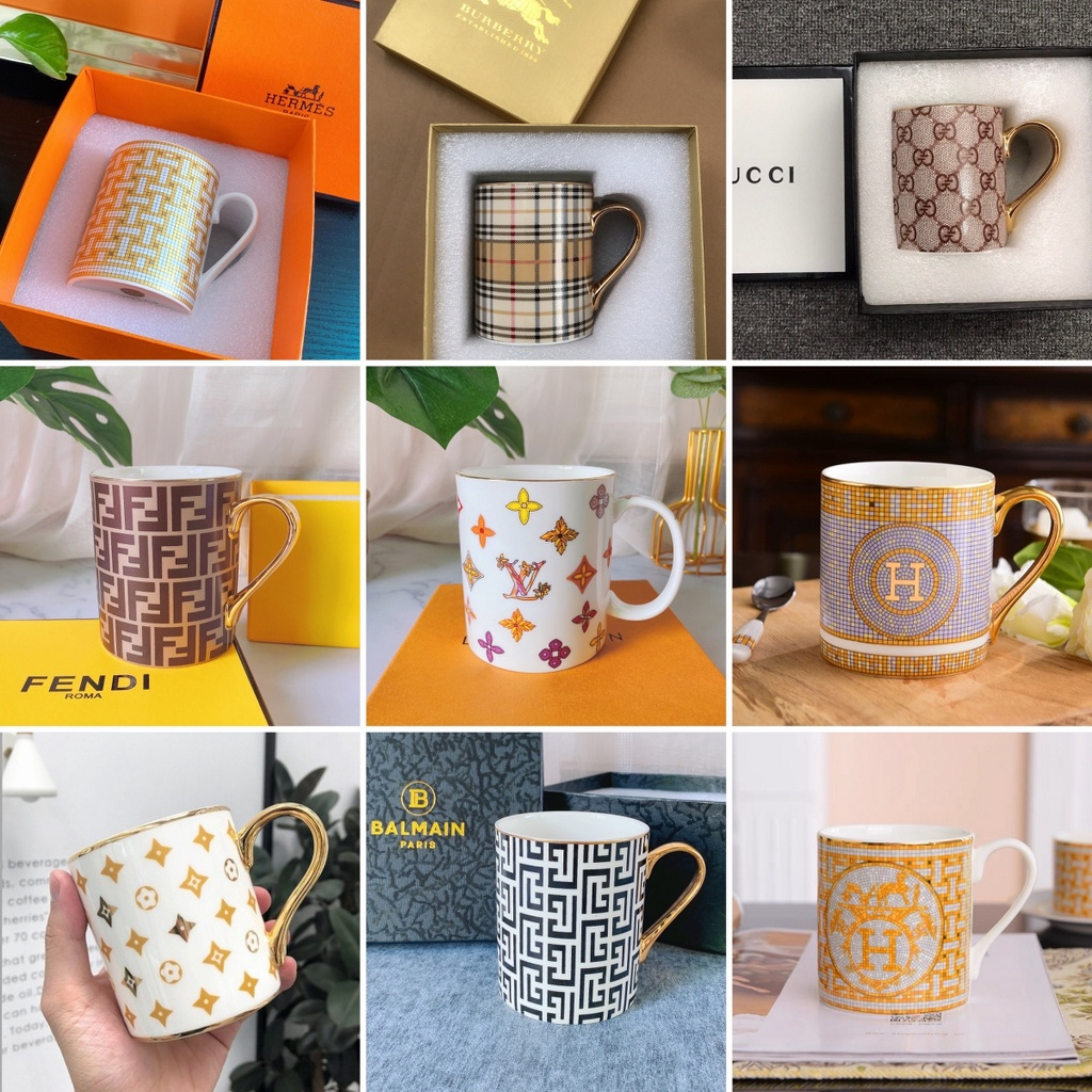 Cangkir Keramik Royal HMS LV FNDI GCCI BB BLMAIN Mewah Modern / Luxury Gift Mug Hampers Kado Unik Pe