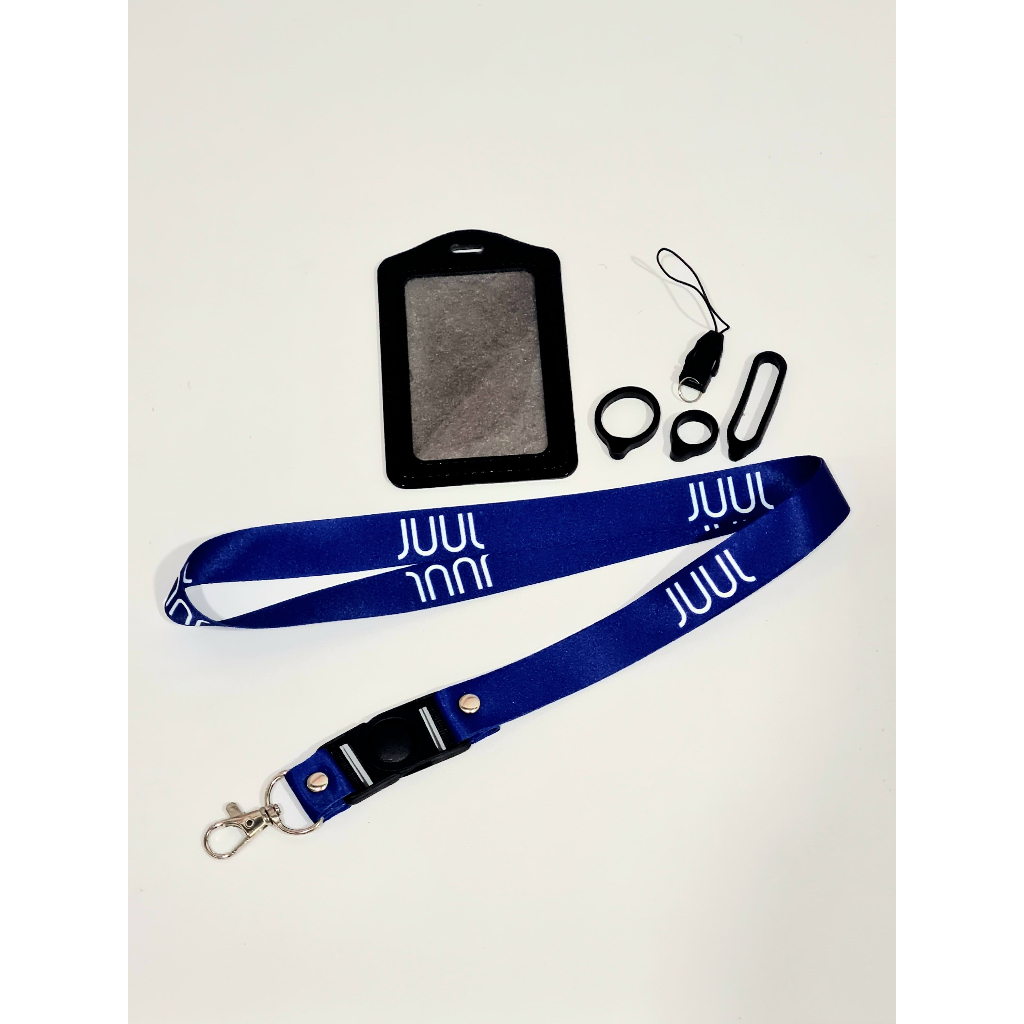 

Lanyard Premium JUUL " FREE " Case Gantungan Karet Oring Cantolan / Lanyard ID Card Custom Raja Bendera