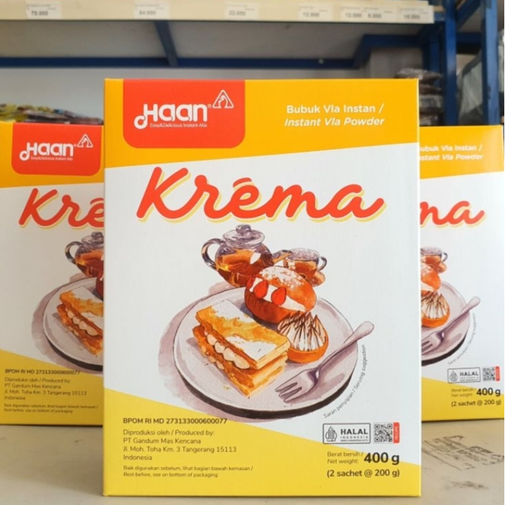 

Haan Krema Bubuk Instan 400 gram/ Fla Bubuk Instan / Krema Bubuk Kemasan