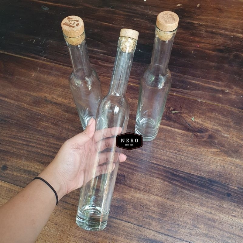 Botol Wine Panjang 375ml / Botol Kaca Panjang / Botol Wine Pino de Bali kosong / Wine Bottle / Botol