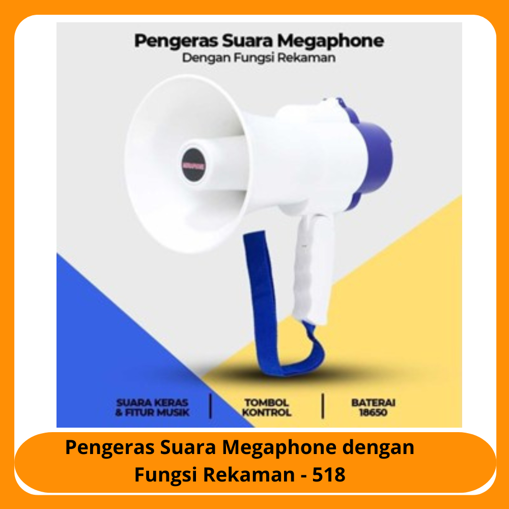 Pengeras Suara Megaphone dengan Fungsi Rekaman / Pengeras Suara Toa Megaphone / Aksesoris pengeras s