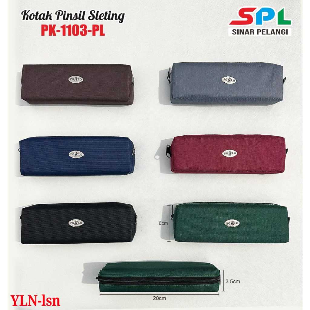 

Kotak Pensil Kain Resleting Banyak Warna ukuran 20x3.5x6.5 cm (SPL)
