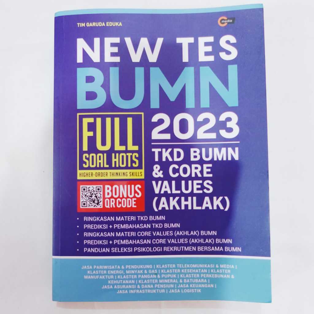 Buku Soal Tes BUMN Lengkap TKD, Core Values (Akhlak), TBI Bahasa Inggris TOEFL, Psikologi