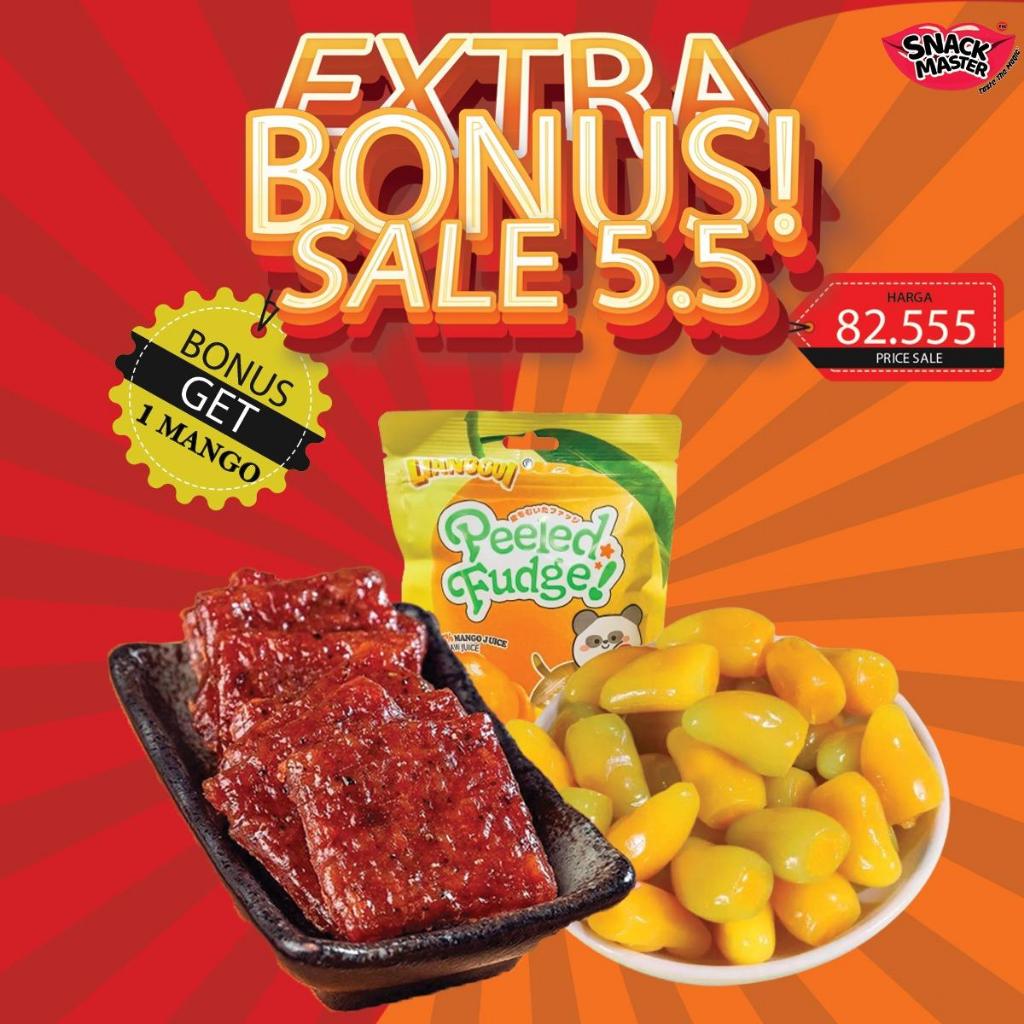 

5.5 Promo Bundle Hemat Latiao Halal Makanan Enak 36 Latiao Kiss Chip FREE 1 Mango Jelly / 60 Latiao Block FREE 1 Mango Jelly