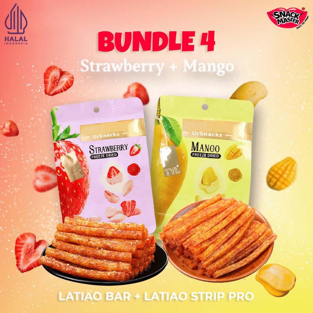 

PAKET MIX SNACK | Latiao Mala Snack 2 Pcs + Ursnacks Freeze Dried Fruit 2 Pcs | Halal Snack Stik Mala dan Buah Kering | Sweets and Savory Snacks Cemilan