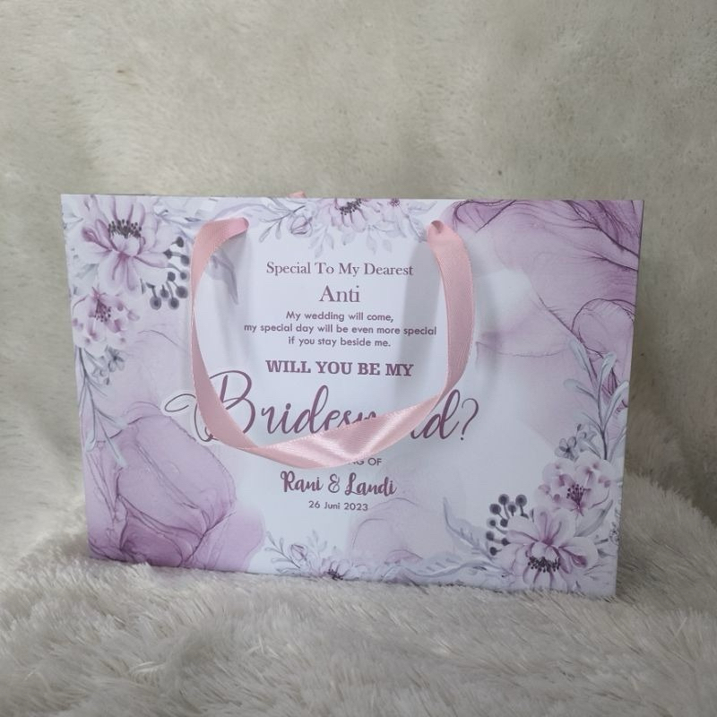 

Perbag bridesmaid Ultah paperbag olshop paperbag kertas custom souvenis tas