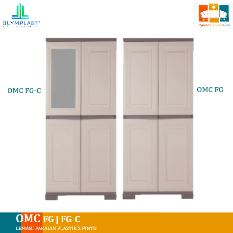 Olymplast Lemari Pakaian Plastik 2 Pintu OMC FG | OMC FG-C [ Cargo ]