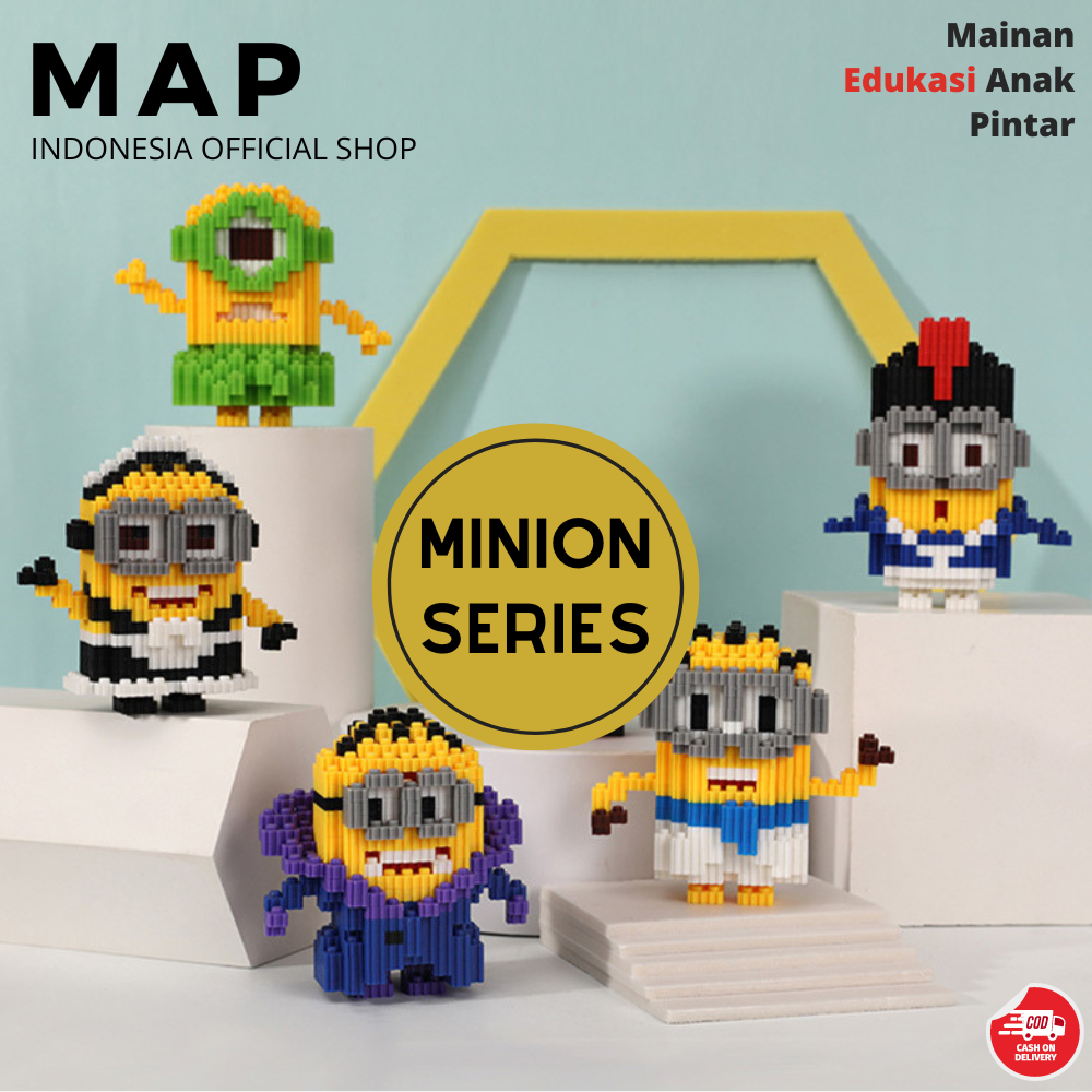 Mainan Lego Nano Block Bricks Minion Series Edukasi Anak Set Hadiah dan Pajangan