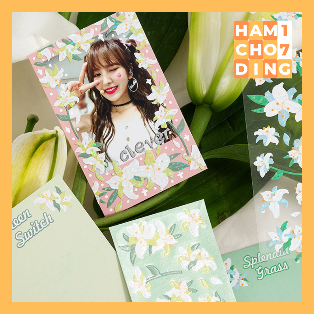 

[1SET/8 PCS] STICKER LILY FLOWER/BUNGA LILY STIKER FOR PHOTOCARD PC DECO