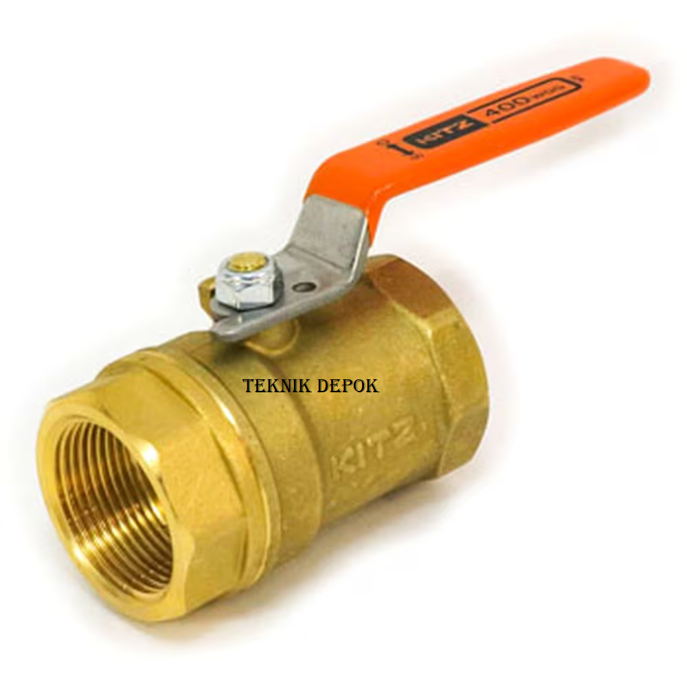Ballvalve Kuningan 3 Inch KITZ ORIGINAL ASLI Kran Sambungan Pipa Air Drat Stop Kran