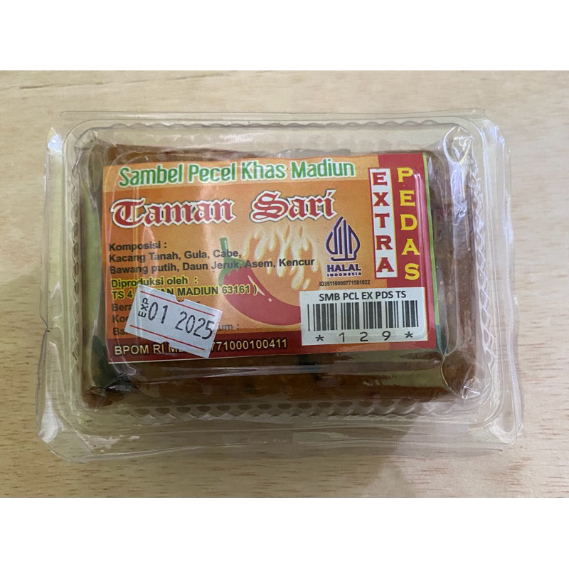 

Sambal Pecel Taman Sari EXTRA PEDAS 250 gram berijin BPOM / MD