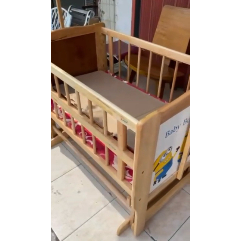 baby box tempat tidur baby kayu
