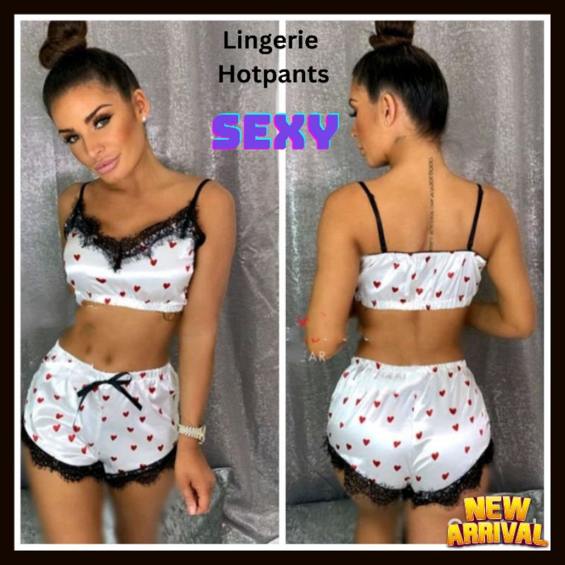 LINGERIE SETELAN CELANA PENDEK SEXY HOTPANTS Lingerie Hotpants Sexy