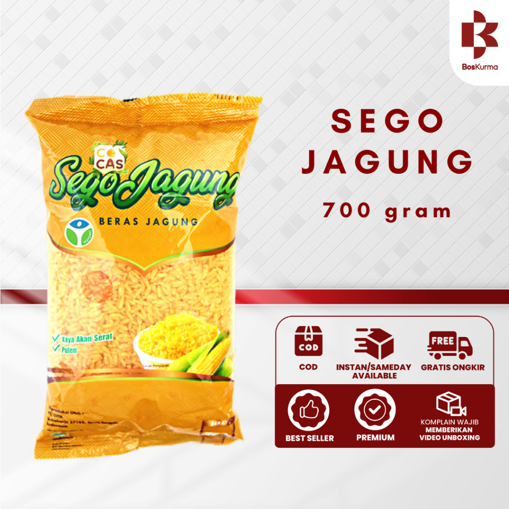 

Beras Jagung 700 gr - Sego Jagung Sehat Kaya Serat Premium High Quality