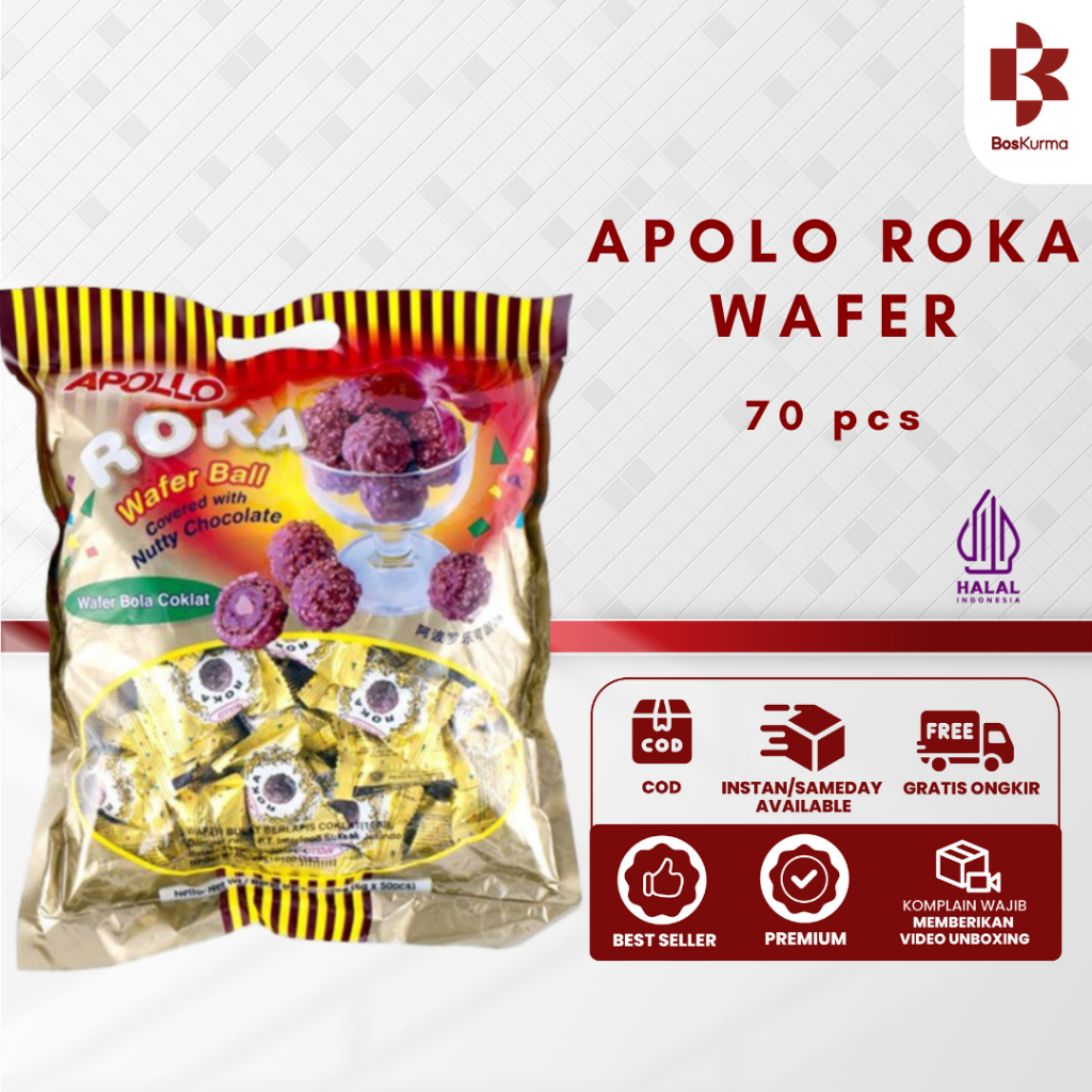 

Coklat Roka Apollo Wafer Ball Isi 70 Pcs