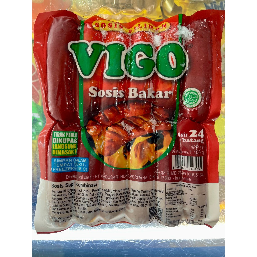 

Vigo Sosis Bakar mini 1kg isi 24pcs