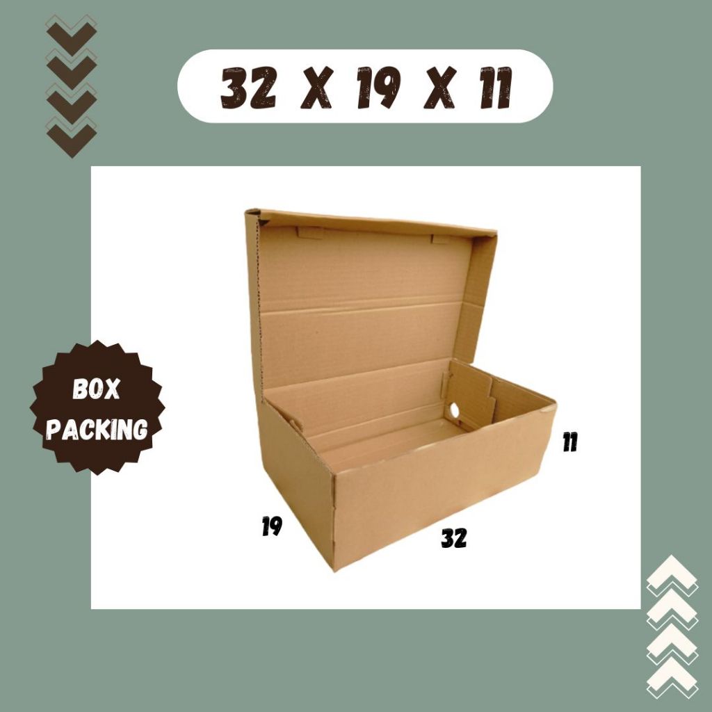 

Dus Sepatu 32x19x11 LD Kardus Packing Kotak Kemasan Box Karton Sandal