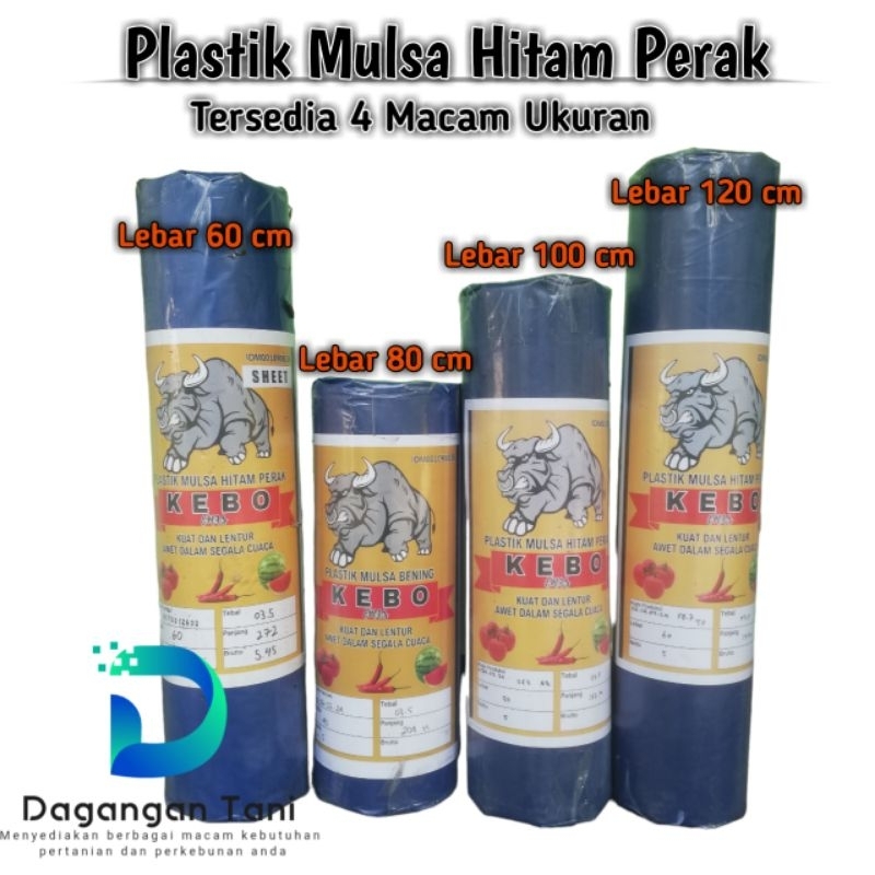 Plastik Mulsa Hitam Perak Cap Kebo / Badak Berat 5 kg