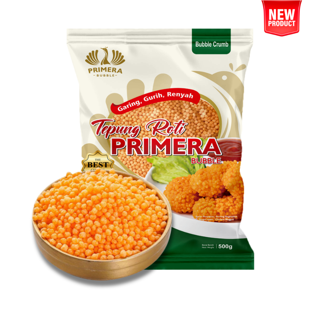 

Primera Bubble Crumb 500gr Serpihan Bulat Crispy