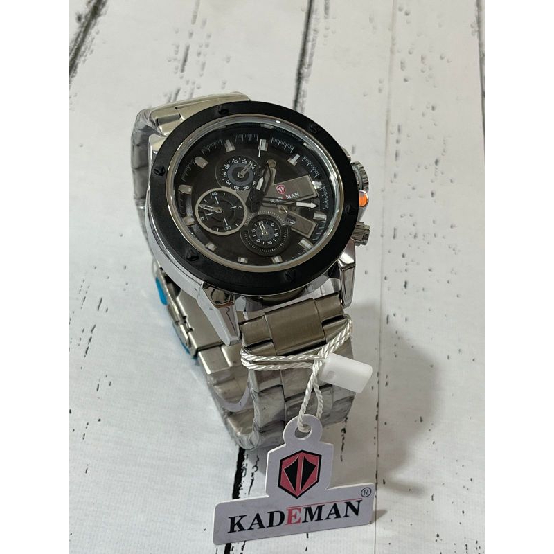 Jam Tangan Pria KADEMAN Rantai Crono Aktif Original Anti Air