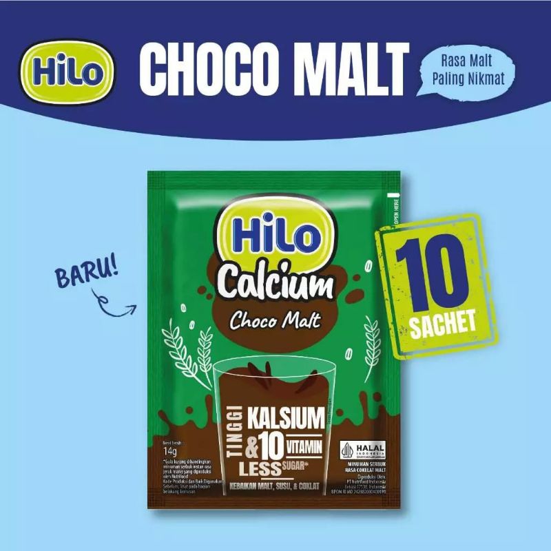 

Promo Hilo Choco Malt Tinggi Kalsium 10 sachet.