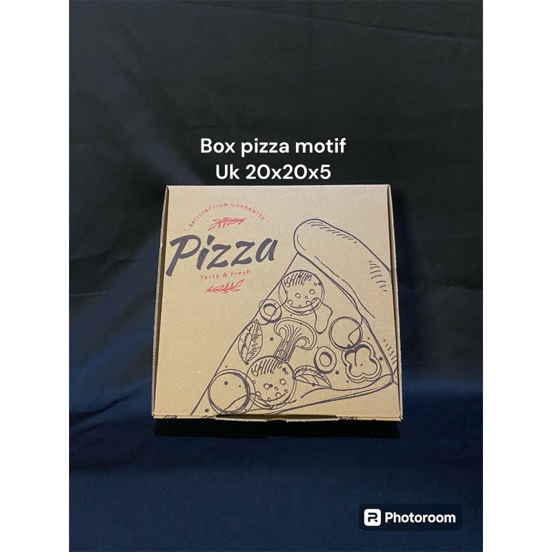 

Box eflute pizza motif uk 20x20x5 motif slice