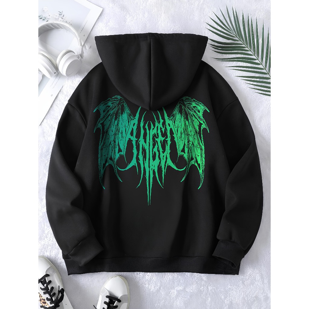 hoodie BLACK METAL ANGEL Graphic hoodie distro jaket death metal hoodie big size