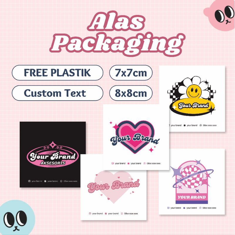 

[FREE PLASTIK] Alas Packaging Alas Packing Tema Retro ukuran 7x7cm, 8x8cm | Alas Packaging Gelang | Alas Packaging Gelang | Alas Packaging Kalung | Alas Packaging Aksesoris